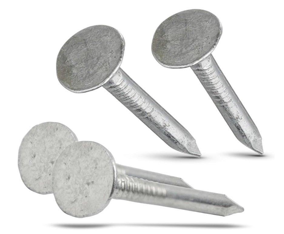 Galvanized Roofing Nails Professional Grade - Used to fasten roofing felt, asphalt singles & insulation board